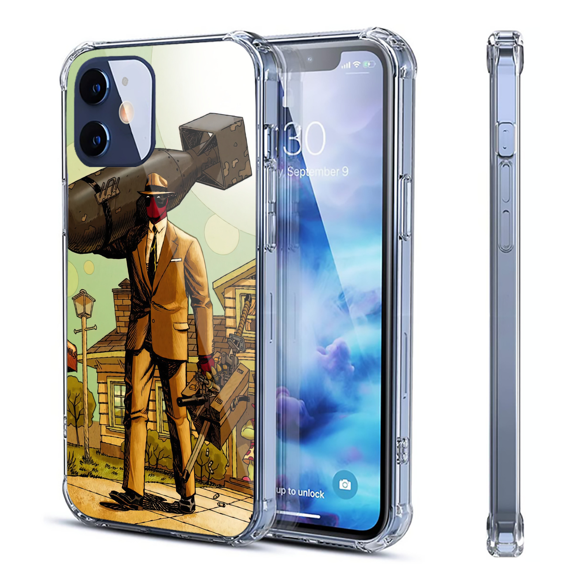 （画像用） Deadpool デッドプール 【iPhone 12シリーズ対応】透明スマホケース（クリアソフトケース）